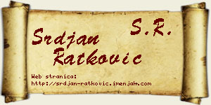 Srđan Ratković vizit kartica